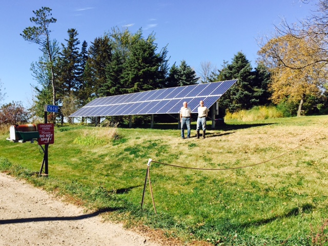 8.8 kW solar array Howard Lake, MN (daytime)