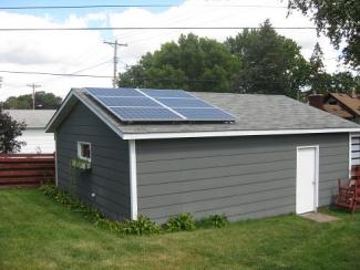 Edina Residence Solar System on Garage